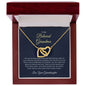 To My Beloved Grandma | Thank You - Interlocking Hearts necklace