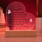 To My Beautiful Daughter | Printed Heart Acrylic Plaque