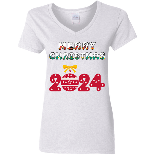 Ladies' 5.3 oz. V-Neck T-Shirt